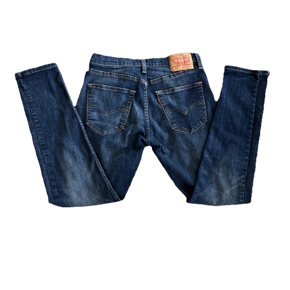 Levi Strauss Co 512 Slim Taper Jeans Blue Wash Mens W32 L32 - Picture 1 of 10
